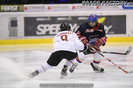 2016-10-15 Bolzano-Hockey Milano Rossoblu U16 2464 Gabriele Asinelli